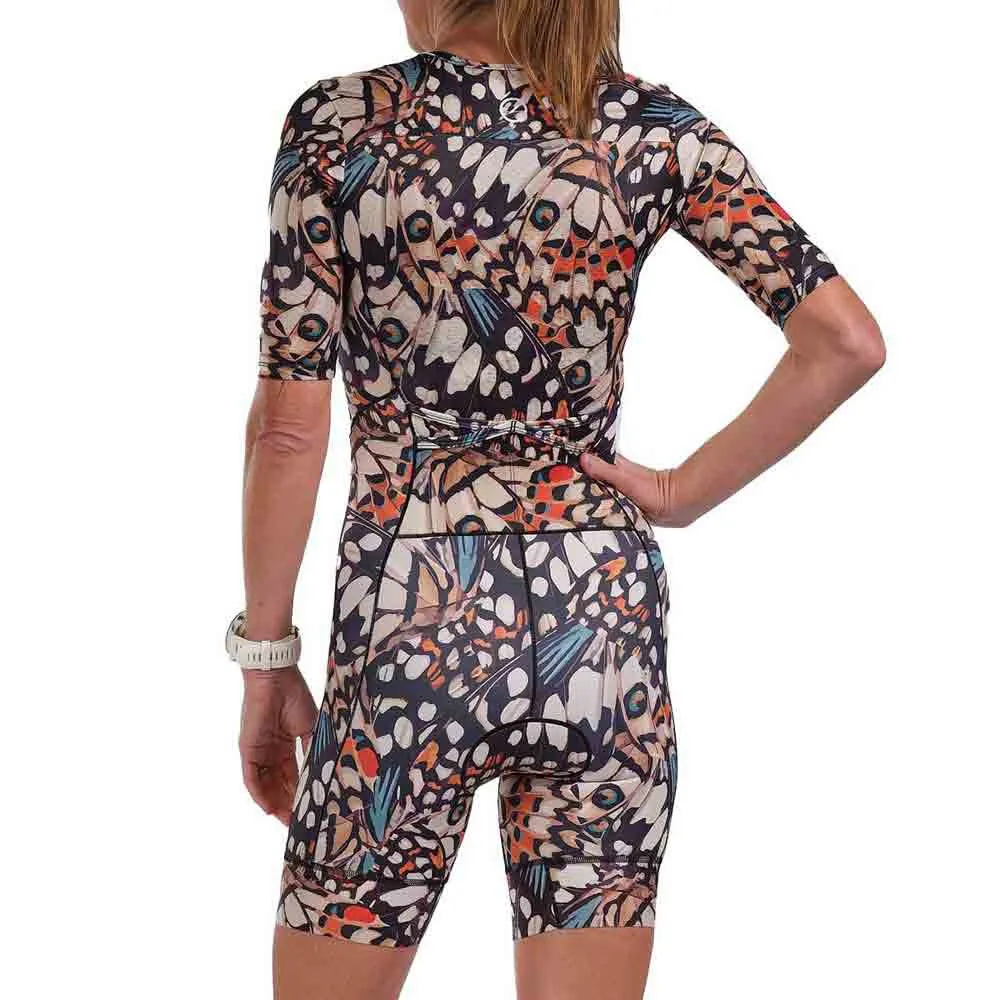 ZOOT Aero Full Zip Digi Kohala Butterfly Short Sleeve Trisuit 2 ZOOT Aero Full Zip Digi Kohala Butterfly Short Sleeve Trisuit - Image 2