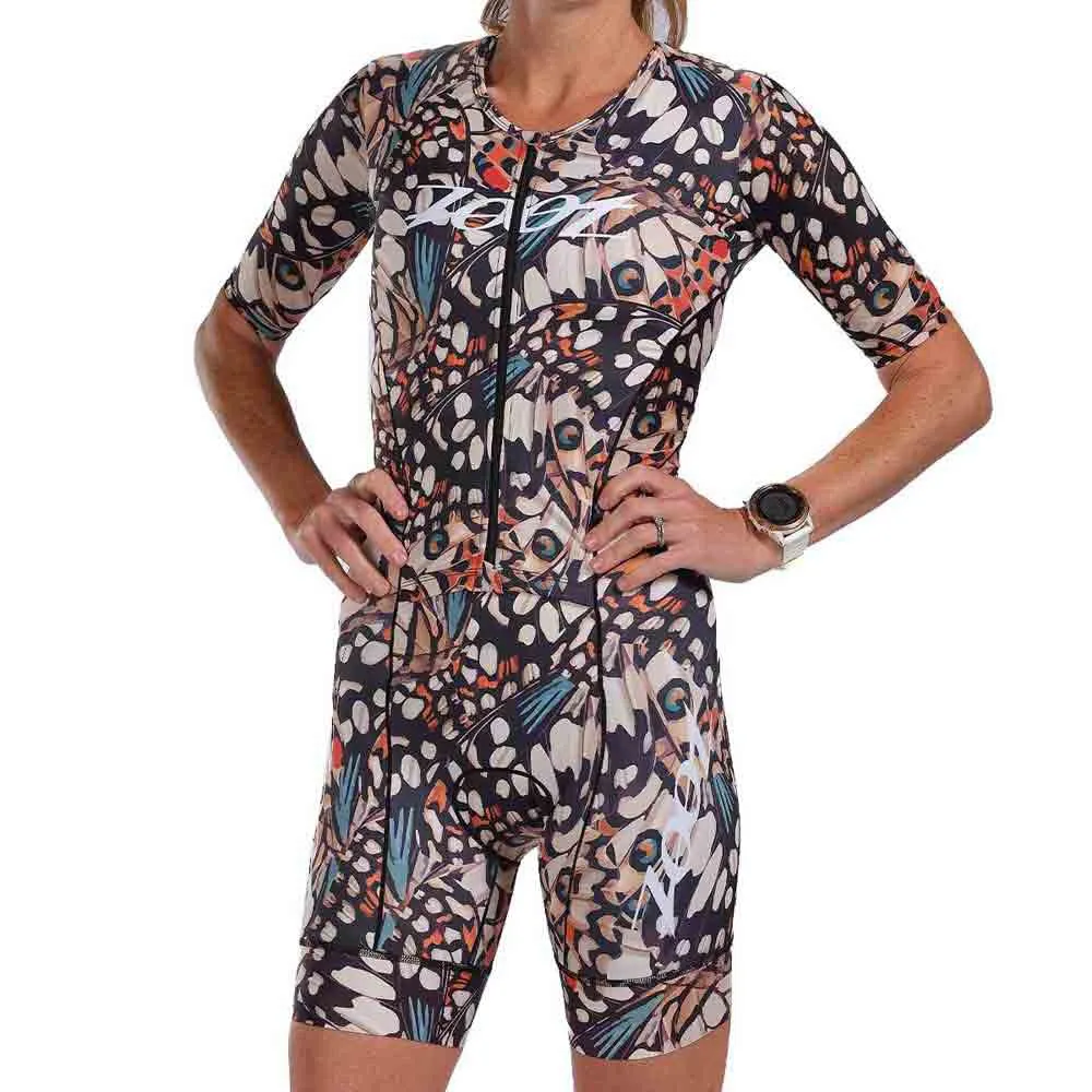 ZOOT Aero Full Zip Digi Kohala Butterfly Short Sleeve Trisuit 1 ZOOT Aero Full Zip Digi Kohala Butterfly Short Sleeve Trisuit